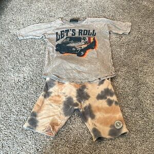 EUC Tiny Whales Short + Tee Set Sz 7